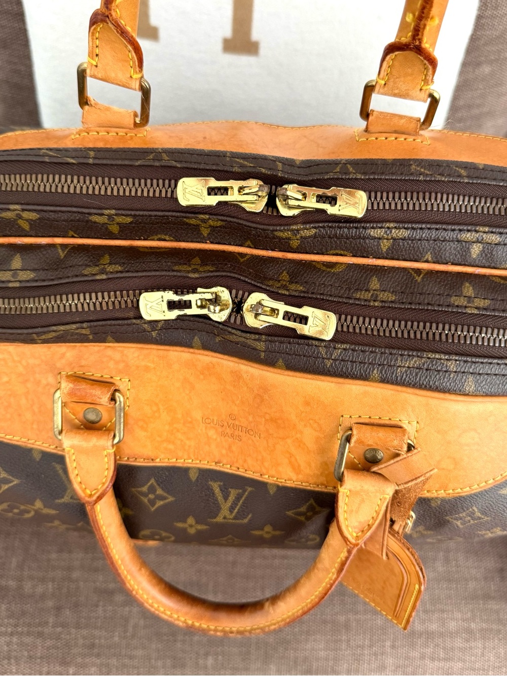 Authentic Louis Vuitton Alizé travel bag M41392 monogram LV brown canvas large - Picture 8 of 16